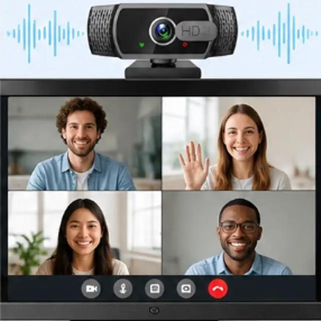 Alt view image 3 of 6 - 4K Webcam with Microphone for Laptop & Desktop Computer Camera | PDAF autofocus, dual noise-canceling mics & low-light correction. Best usb hd webcam for mac, laptop and smooth streaming.