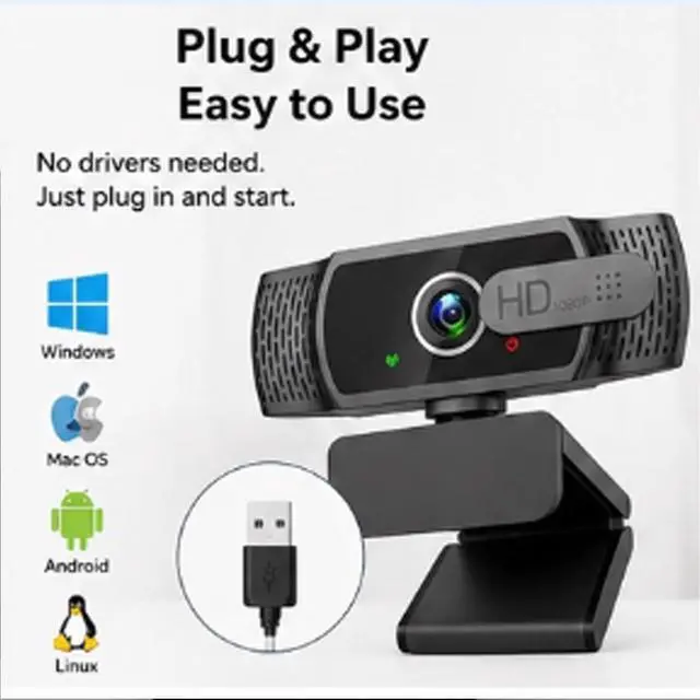 Alt view image 4 of 6 - 4K Webcam with Microphone for Laptop & Desktop Computer Camera | PDAF autofocus, dual noise-canceling mics & low-light correction. Best usb hd webcam for mac, laptop and smooth streaming.