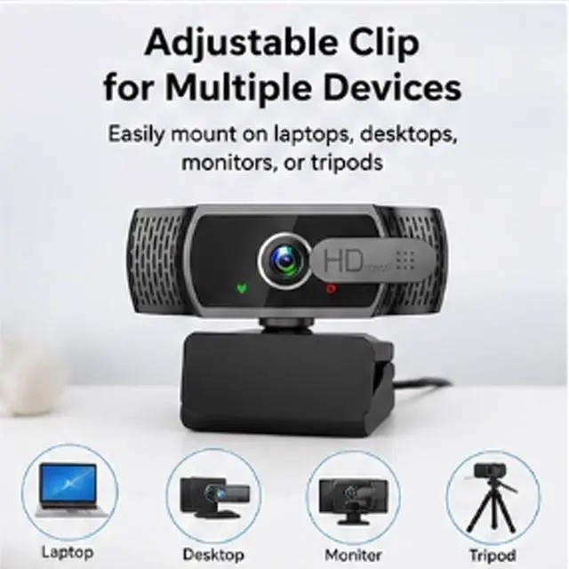 Alt view image 5 of 6 - 4K Webcam with Microphone for Laptop & Desktop Computer Camera | PDAF autofocus, dual noise-canceling mics & low-light correction. Best usb hd webcam for mac, laptop and smooth streaming.