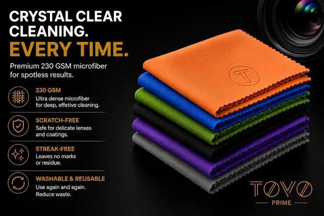 Alt view image 5 of 7 - Microfiber Cleaning Cloth 6 Pack, 230 GSM Ultra Soft Lens Cloth for Glasses, Camera & Screens, Streak-Free, Lint-Free, Scratch-Safe (6x7 Inch)