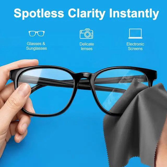 Alt view image 2 of 7 - 30 Pack Japanese-Style Premium Microfiber Glasses Cleaning Cloth Streak & Scratch-Free Lens Cleaning Cloth Safe for Eyeglasses, Sunglasses, Glasses Cleaner, Lens Wipes, iPhone & Screens