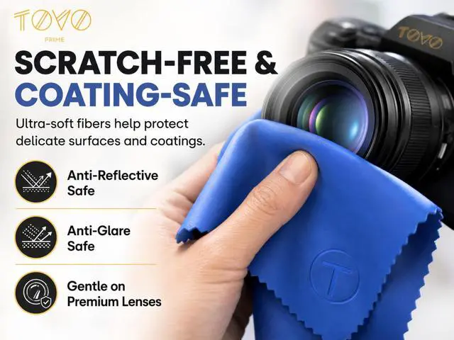 Alt view image 7 of 7 - Extra Large Microfiber Cleaning Cloth 3 Pack, 12"x12", 230 GSM Thick Lens Cleaner for Glasses, Camera & Screens, Ultra Soft, Streak-Free, Lint-Free, Scratch-Safe (Core Series)