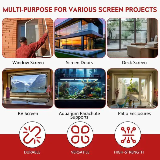 Alt view image 6 of 7 - Screen Roller Tool Set, 2 Pack Screen Spline Roller with Spline Removal Hook for Window & Door