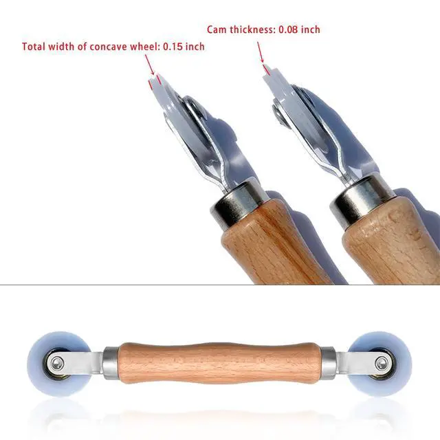 Alt view image 4 of 7 - 3Pcs Screen Tool, Window Screen Spline Roller Tool with Wooden Handle and Steel/Nylon Bearing Wheels, Mesh Screen Door Repair Kit Easy to Use