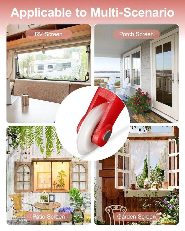 Alt view image 5 of 7 - 2 Pcs Screen Repair Tool, Including Upgrade Rolling Tool and Spline Hook, Easy to Use, Ergonomic Roller Equipped with Bearings for Patio, Porch, RV, Garden Screen and More