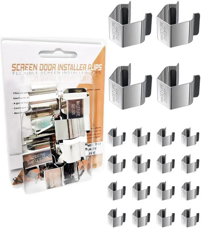 Main image of Screen Retainer Clips for Window & Door Screens, 20 Pack | Designed for securely installing and replacing window and door screens on patios, garages and more.