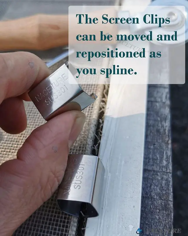 Alt view image 5 of 7 - Screen Retainer Clips for Window & Door Screens, 20 Pack | Designed for securely installing and replacing window and door screens on patios, garages and more.