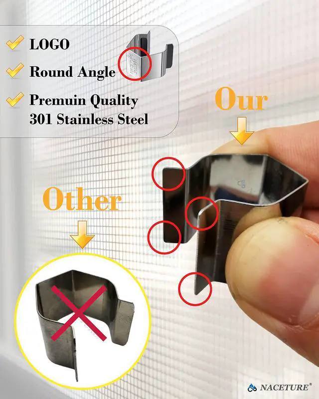 Alt view image 3 of 7 - Screen Retainer Clips for Window & Door Screens, 20 Pack | Designed for securely installing and replacing window and door screens on patios, garages and more.
