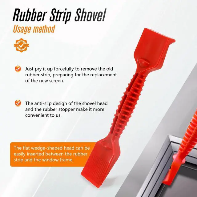 Alt view image 3 of 7 - Screen Repair Tools, 6 in 1 Window Screen Installation Kit Include Screen Roller Spline Roller Tool, Spline Removing Hook, Rubber Strip Shovel for Installing and Replacing Window Patio Sliding Door