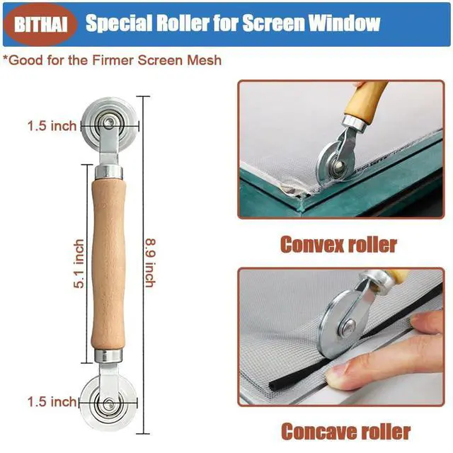 Alt view image 2 of 6 - Screen Repair Tool,Window Roller,Spline Installer,7 in 1 Window Installation Tool,Screen Mouse Spline Roller for Installing & Replacing Window Patio Sliding Door