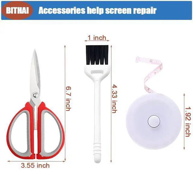 Alt view image 4 of 6 - Screen Repair Tool,Window Roller,Spline Installer,7 in 1 Window Installation Tool,Screen Mouse Spline Roller for Installing & Replacing Window Patio Sliding Door