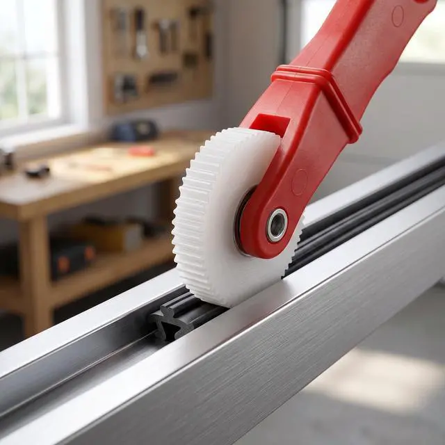 Alt view image 7 of 7 - 2-Pack Red Rubber Seal Install Tool Kit Includes Screen Roller & Glazing Shovel, Weather Stripping Roller Set for Car Door, Windshield, Boat, RV, Window Screen & Door Seam Repair