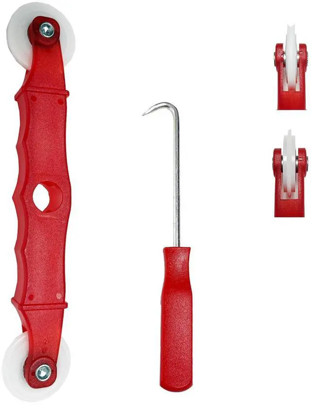 Main image of 2 Pcs Screen Repair Tool, Durable Screen Door Roller Tool and Spline Remove Hook, Ergonomic Handle, Easy to Use, Suit for Screen Door Window Screen Repair Replacement