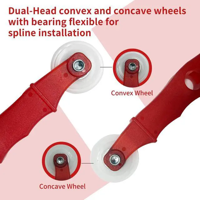 Alt view image 3 of 7 - 2 Pcs Screen Repair Tool, Durable Screen Door Roller Tool and Spline Remove Hook, Ergonomic Handle, Easy to Use, Suit for Screen Door Window Screen Repair Replacement