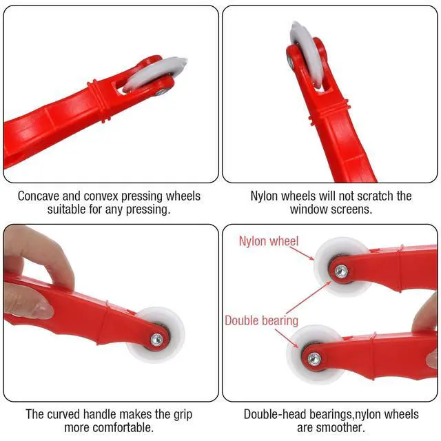 Alt view image 4 of 7 - 4PCS Screen Tool, Window Screen Replacement Kit with Spline Roller Tool, Window Screens Spline Roller Tools, Windows Installation Tools for Installing & Replacing Windows Patio Sliding Door