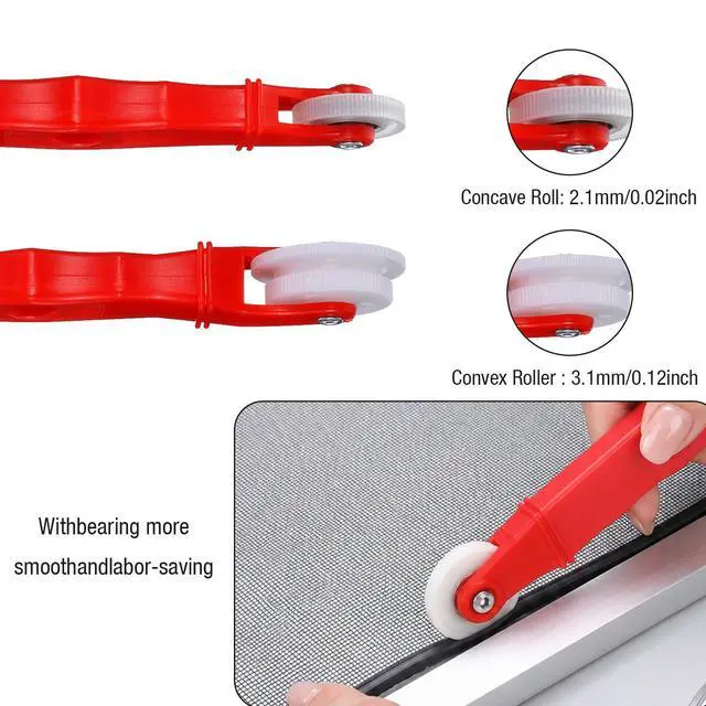 Alt view image 5 of 7 - 4PCS Screen Tool, Window Screen Replacement Kit with Spline Roller Tool, Window Screens Spline Roller Tools, Windows Installation Tools for Installing & Replacing Windows Patio Sliding Door