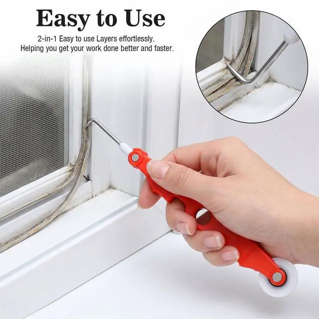 Alt view image 6 of 7 - 4PCS Screen Tool, Window Screen Replacement Kit with Spline Roller Tool, Window Screens Spline Roller Tools, Windows Installation Tools for Installing & Replacing Windows Patio Sliding Door