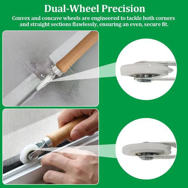 Alt view image 3 of 6 - Screen Roller Tool Screen Repair Spline Roller for Easy Window/Door Screen Repair & Replacement (2 Pack)
