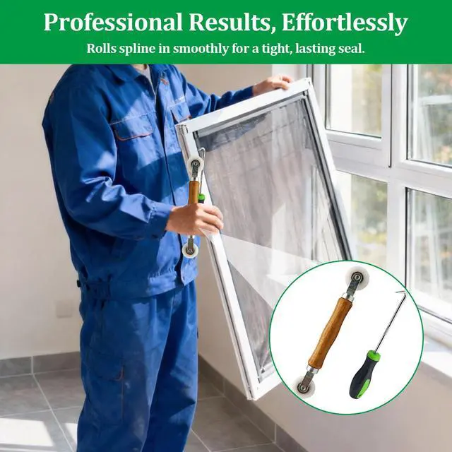 Alt view image 6 of 6 - Screen Roller Tool Screen Repair Spline Roller for Easy Window/Door Screen Repair & Replacement (2 Pack)
