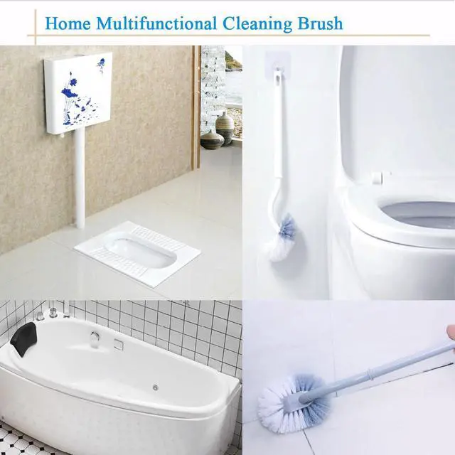 Alt view image 7 of 7 - 2 Pack Curved Toilet Bowl Brush Without Holder for Bathroom, Compact Toilet Brush Durable Under The Rim Household Deep Cleaning Brushes (White Toilet Brush Without Holder)