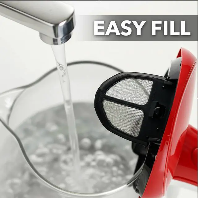 Alt view image 5 of 7 - 1.5L Glass Electric Kettle Water Boiler, Red KG83R