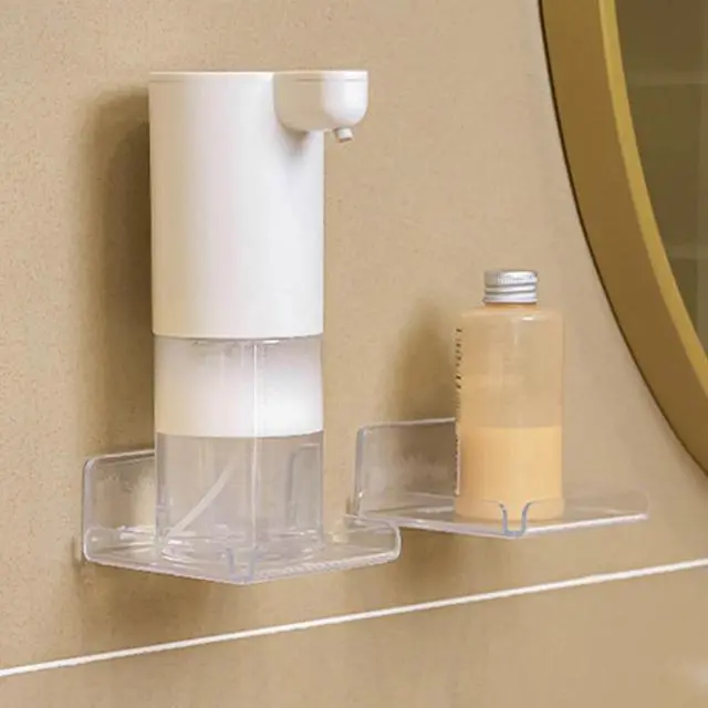Alt view image 6 of 7 - 2 Pack Clear Acrylic Floating Shelves, Wall Mounted, No Drill, Space Saving, Transparent, Secure Mounting, Easy Installation, Cable Management, Bathroom Office Home