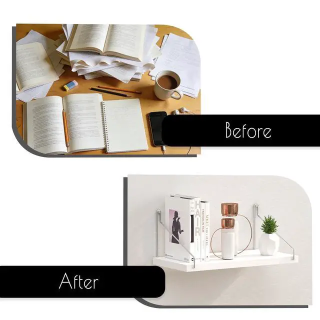 Alt view image 5 of 7 - Small Floating Shelf for Wall No Drill Strong Hold Adhesive and Nail