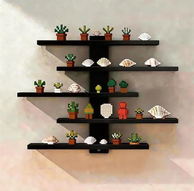 Main image of No Drill Wall Shelf, 5-Tier Black Floating Shelves with Adhesive, Damage-Free Wall Mounted Organizer for Bathroom, Kitchen, Living Room, Bedroom(Black)