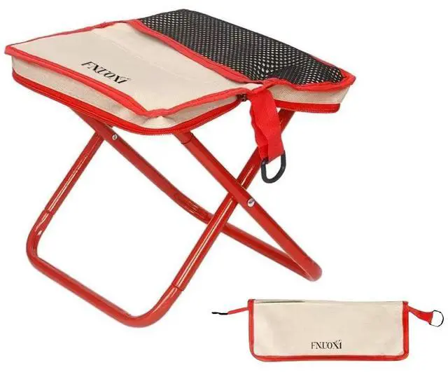 Main image of Mini 2-in-1 Folding Stool, Crossbody Bag Chair, Steel Oxford Seat | Converts folding stool to crossbody bag, compact foldable, steel frame & oxford fabric with built-in mesh storage pocket