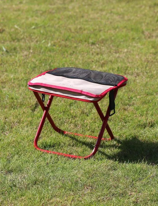 Alt view image 3 of 7 - Mini 2-in-1 Folding Stool, Crossbody Bag Chair, Steel Oxford Seat | Converts folding stool to crossbody bag, compact foldable, steel frame & oxford fabric with built-in mesh storage pocket