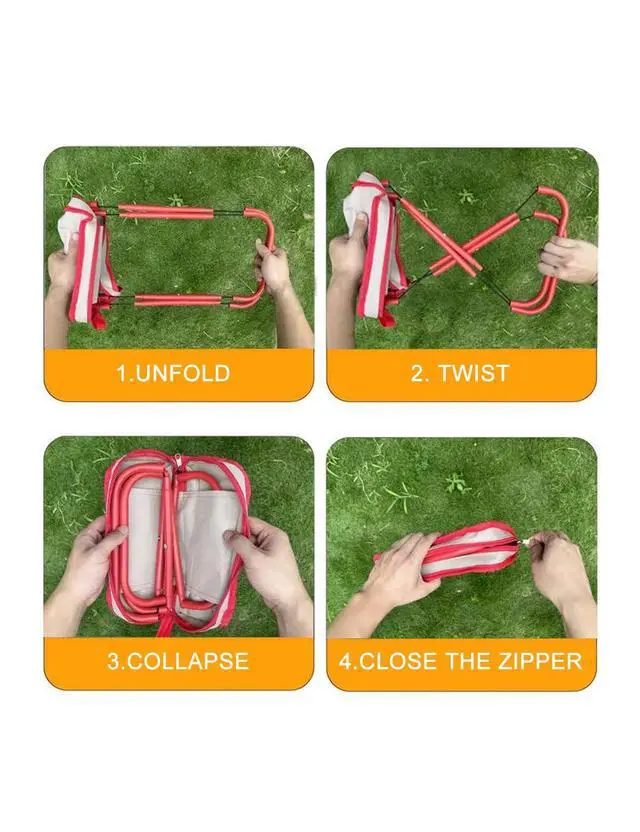 Alt view image 7 of 7 - Mini 2-in-1 Folding Stool, Crossbody Bag Chair, Steel Oxford Seat | Converts folding stool to crossbody bag, compact foldable, steel frame & oxford fabric with built-in mesh storage pocket