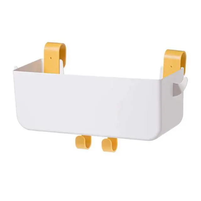 Alt view image 5 of 7 - Bedside Hanging Caddy, Plastic Hanging Storage Shelf Holder Organizer for Phone Glasses Bottle Office Supplies in Dorm Room Bathroom Camper Rv - White (Caddy)