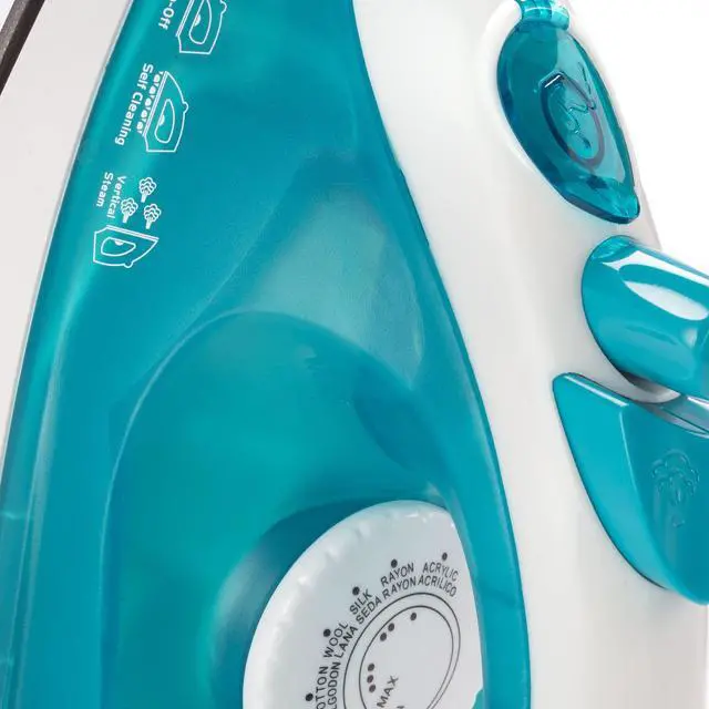 Alt view image 5 of 7 - Advanced Steam Iron for Clothes with Non-Stick Soleplate, Lightweight 1200W Iron with Vertical Steam and Adjustable Thermostat Control, Self Clean, Pivoting Cord, and Steam/Dry/Spray Functions, Teal