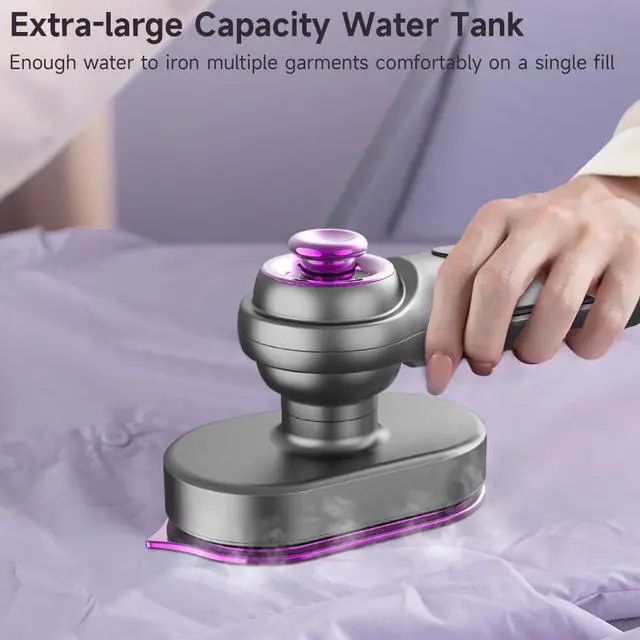 Alt view image 3 of 7 - Portable Iron Steamer, Travel Steamer for Clothes Mini, 10s Fast Heating, Handheld Steam Irons for Travel for Wrinkle on Dress Shirt, College Dorm Home Essentials