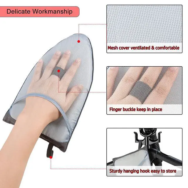 Alt view image 2 of 7 - Garment Steamer Ironing Gloves Anti Steam Glove Heat Resistant Garment Steamer Mitt, Garment Steam Accessories for Clothes