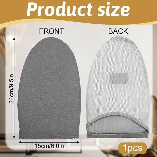 Alt view image 3 of 7 - Garment Steamer Ironing Gloves, Portable Clothing Steam Engine Gloves Anti Steam & Heat Resistant Garment Steamer Mitt Travel Handheld Ironing Board Accessories with Finger Loop for Steaming Clothes