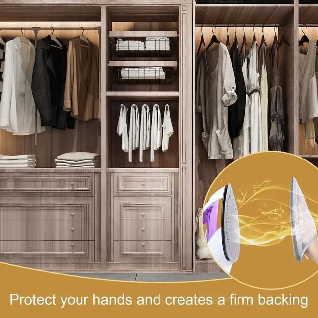 Alt view image 7 of 7 - Garment Steamer Ironing Gloves, Portable Clothing Steam Engine Gloves Anti Steam & Heat Resistant Garment Steamer Mitt Travel Handheld Ironing Board Accessories with Finger Loop for Steaming Clothes