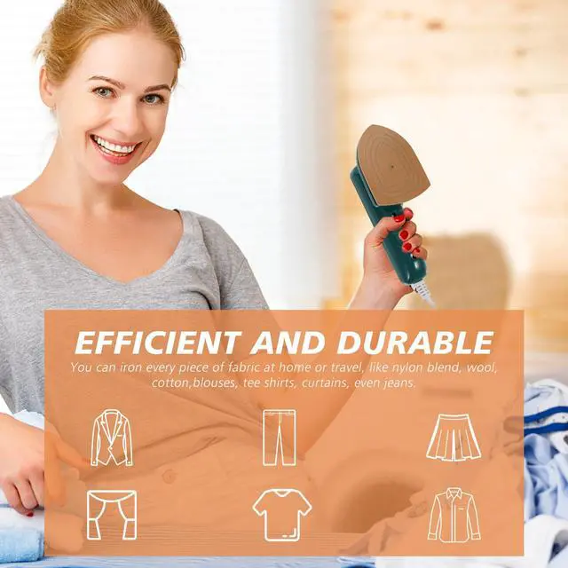 Alt view image 5 of 7 - Portable Steam Iron Hand Held Steamer Iron for Clothes Lightweight Handheld Ironing Machine Us Plug for Curtains Bedding Sofas Travel and Home Use