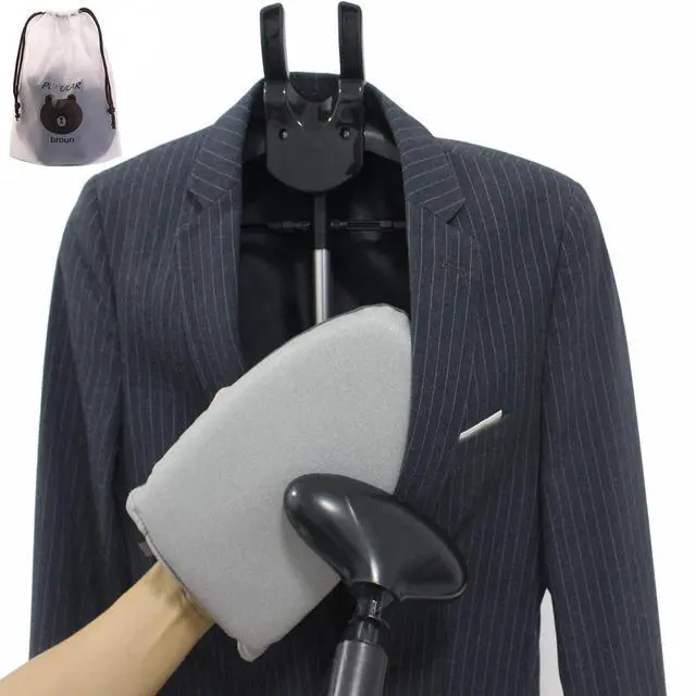 Main image of Garment Steamer Ironing Gloves with Finger Loop,Hanging Garment ironing machine board,Standing ironing machine,Anti steam gloves,Heat resistant clothing steam engine gloves (Grey)