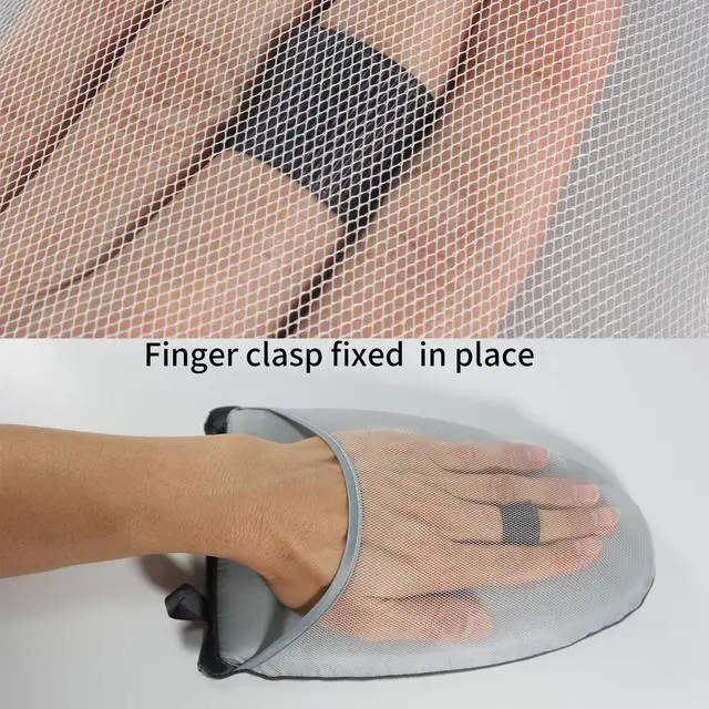 Alt view image 6 of 7 - Garment Steamer Ironing Gloves with Finger Loop,Hanging Garment ironing machine board,Standing ironing machine,Anti steam gloves,Heat resistant clothing steam engine gloves (Grey)