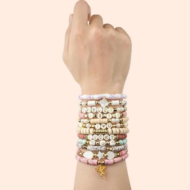 Alt view image 4 of 7 - Clay Beads 3 Boxes Bracelet Making Kit, 10800pcs Beads for Jewelry Making, Letter Beads for Friendship Bracelets DIY Arts and Crafts Gifts for Girls Adults