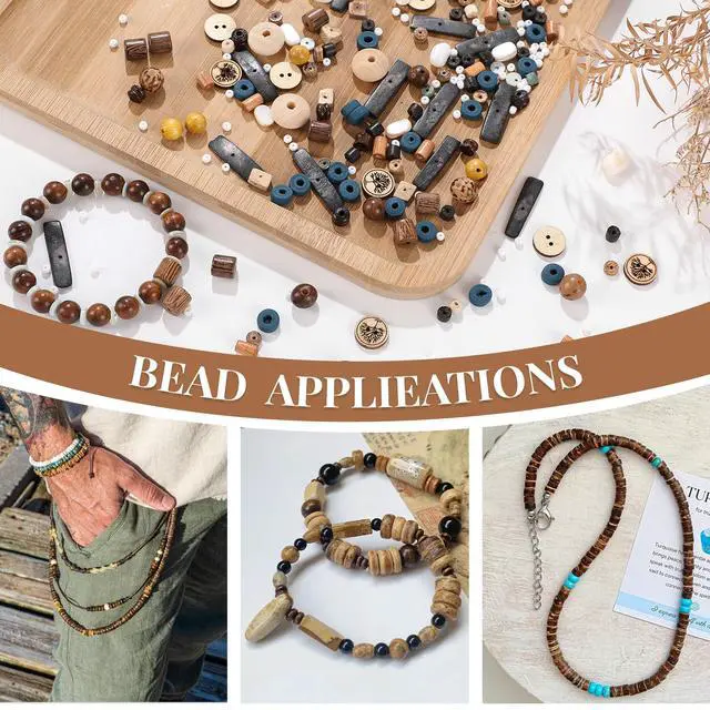 Alt view image 4 of 7 - 635Pcs Natural Coconut Shell Beads for Jewelry Making Kit - Handmade Boho Craft Beads Kit with Wood & Shell Spacers for DIY Bracelets, Necklaces, Earring, Beach Jewelry Unique Gifts for Women Men