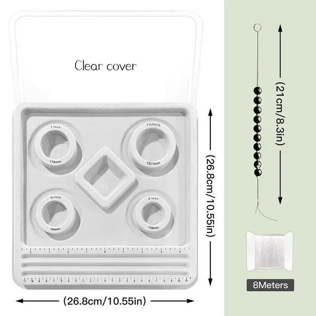 Alt view image 2 of 5 - The Design Bracelet Bead Board with Clear Cover for Jewelry Bracelet Making Supplies