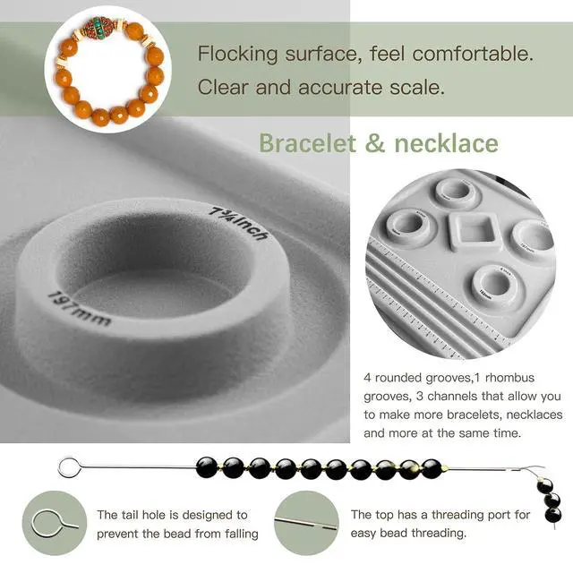 Alt view image 4 of 5 - The Design Bracelet Bead Board with Clear Cover for Jewelry Bracelet Making Supplies