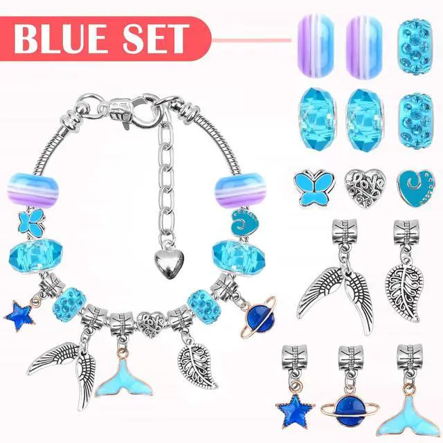 Alt view image 3 of 7 - 85 Pcs Charm Bracelet Making Kit, DIY Charm Bracelets Beads for Adults and Beginner Jewelry Making Kit