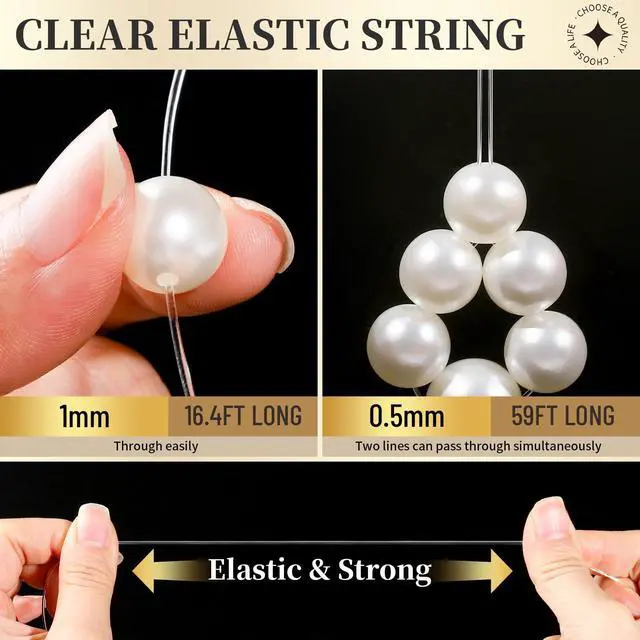 Alt view image 4 of 7 - Pearl Beads for Bracelets, 720PCS Bracelet Making Kit for Adult, Bracelet Bead Kits, Small Pearl Beads and Gold Beads for Bracelets, Jewelry Making Kit