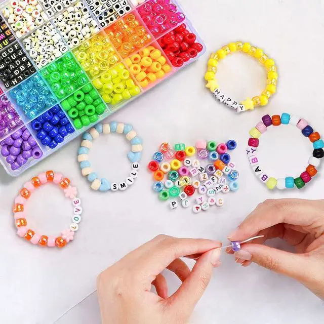 Alt view image 4 of 7 - 1300 Pcs DIY Childrens Crafts Beads Friendship Bracelet Kit