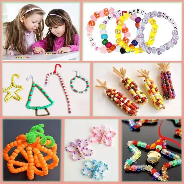 Alt view image 5 of 7 - 1300 Pcs DIY Childrens Crafts Beads Friendship Bracelet Kit