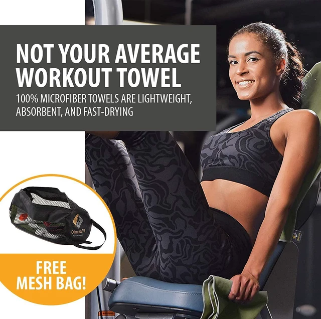 Alt view image 2 of 3 - Quick Dry Towel - 3 Size Pack of Lightweight Microfiber Travel Towels w/Bag - Fast Drying Towel Set for Camping, Beach, Gym, Backpacking, Sports, Yoga & Swim Use (GREY)