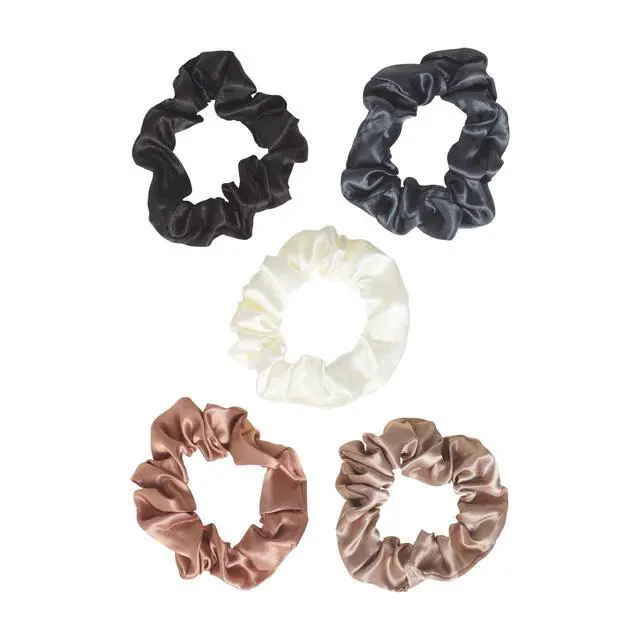 Alt view image 3 of 7 - Hair Accessories Kit, Everyday Essentials for Women - 51 PC Neutral Color Set for All Types - Ouchless Damage-Free Ties, SlideProof Claw Clips, Snap Clips, Scrunchies, Tanglefix Brush